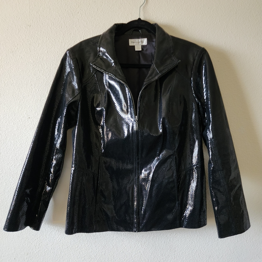 Genuine Patent Leather Zip Jacket - Preston & York